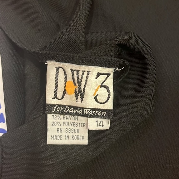 DW3 for David Warren Woman’s Black Dress Size 14 - Picture 5 of 5
